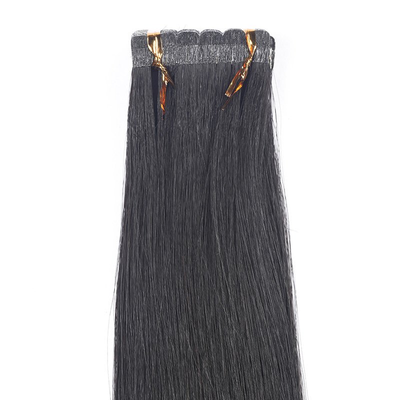 Double Drawn Indian Hand Tied Tape Hair Extension Wholesale Human Hair double sided tape in sticker hair extension