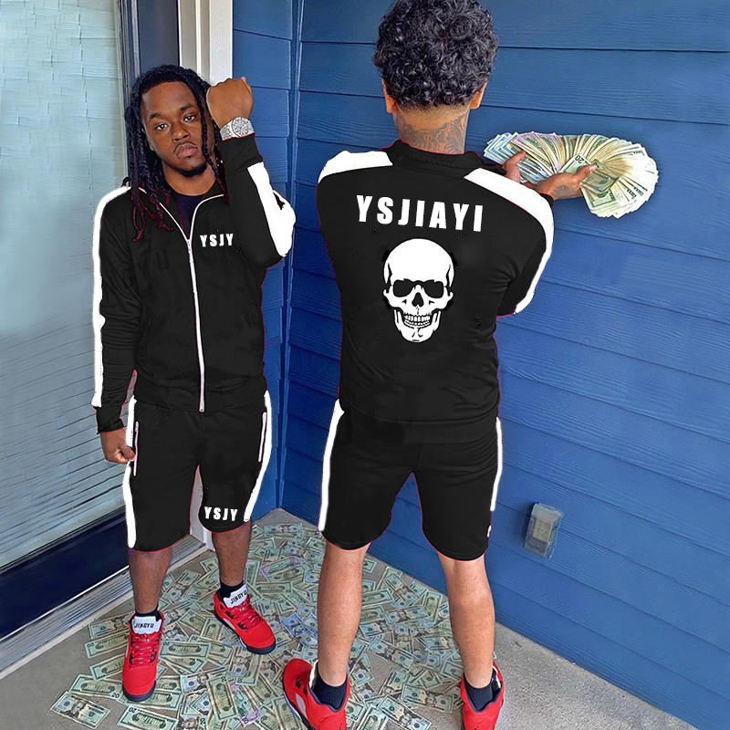 private label jogger sets mens sweatsuit custom logo track suit sets full zip tracksuits