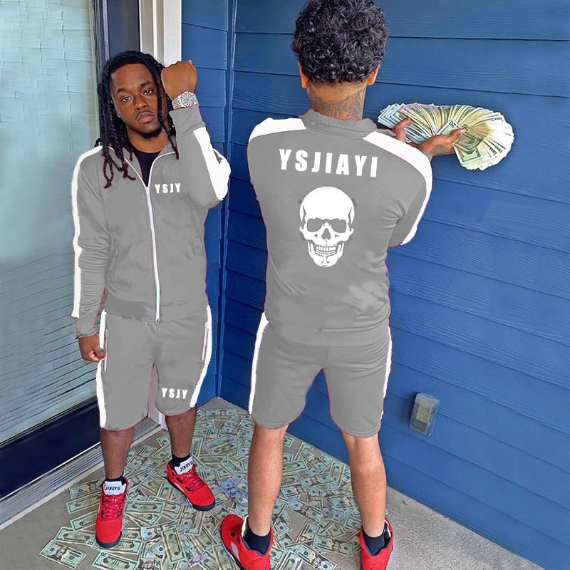 private label jogger sets mens sweatsuit custom logo track suit sets full zip tracksuits