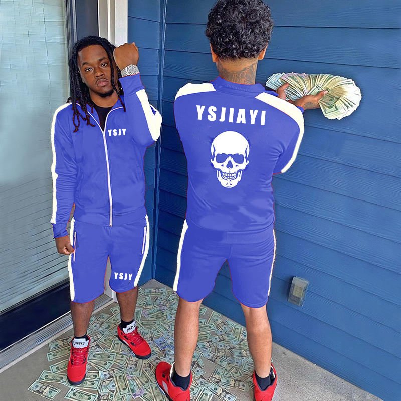 private label jogger sets mens sweatsuit custom logo track suit sets full zip tracksuits