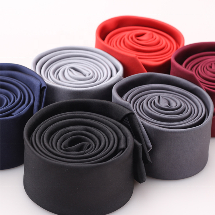 6 cm Slim Plain Necktie Necktie Pink Ties Solid Color