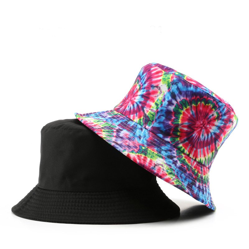 Factory direct saleshigh quality cap vintage cap Double-sided tie dye fisherman's hat Outdoor sports bucket hats