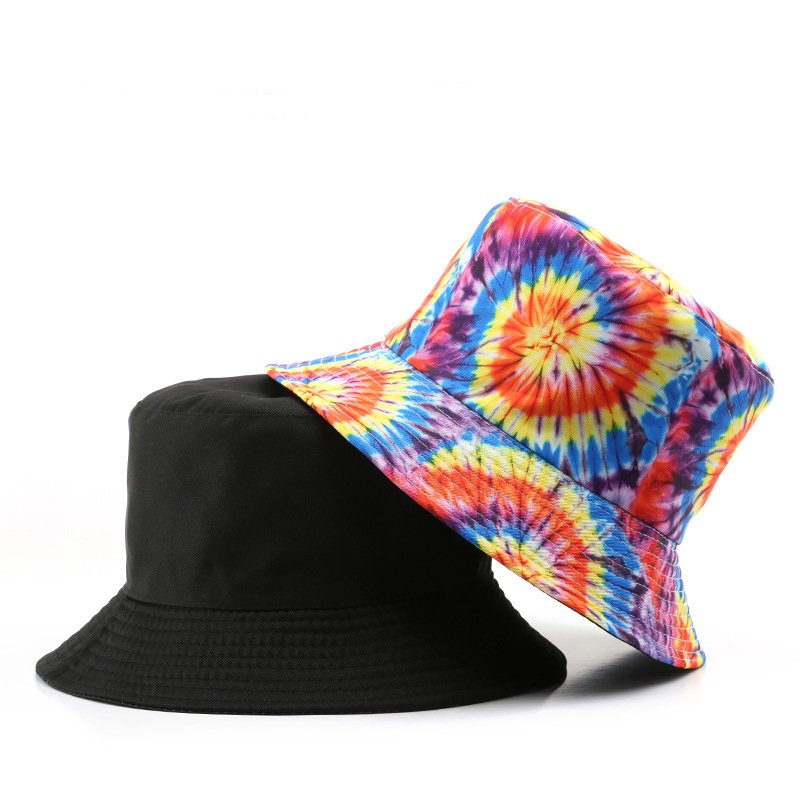 Factory direct saleshigh quality cap vintage cap Double-sided tie dye fisherman's hat Outdoor sports bucket hats