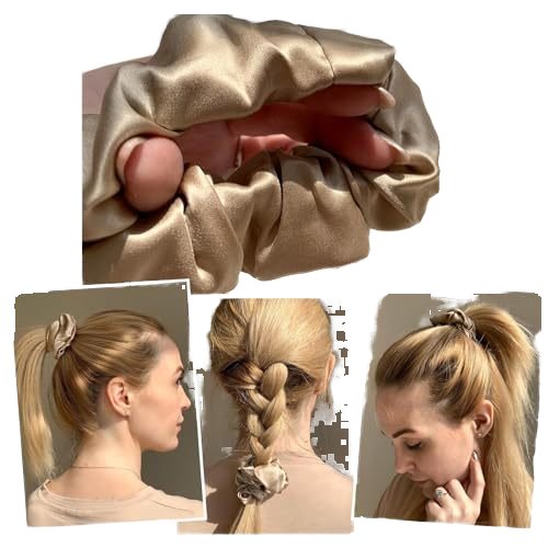 logo box customized girl's ponytail holder silk hair ties 16 19 22mm 100% pure mulberry silk scrunchies with high elasticity