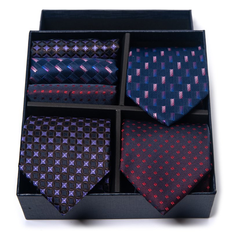 Luxury Hot Sale 3 Set Tie Handkerchief Set Pocket Squares Necktie For Men Suit Accessories Paisley Wedding Tie