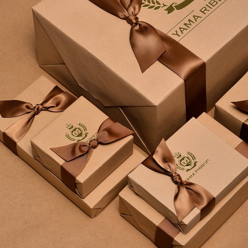 Ribest Wholesale Polyester Cream Ribbon Customize For Bake Handbag Gift Boxes Wrapping