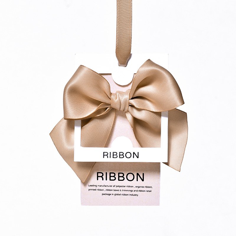 Ribest Wholesale Polyester Cream Ribbon Customize For Bake Handbag Gift Boxes Wrapping