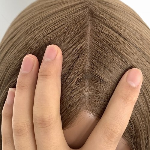 NEW Design customized Glueless medical wig for alopecia Human Hair Silk Top jewish wig for cancer