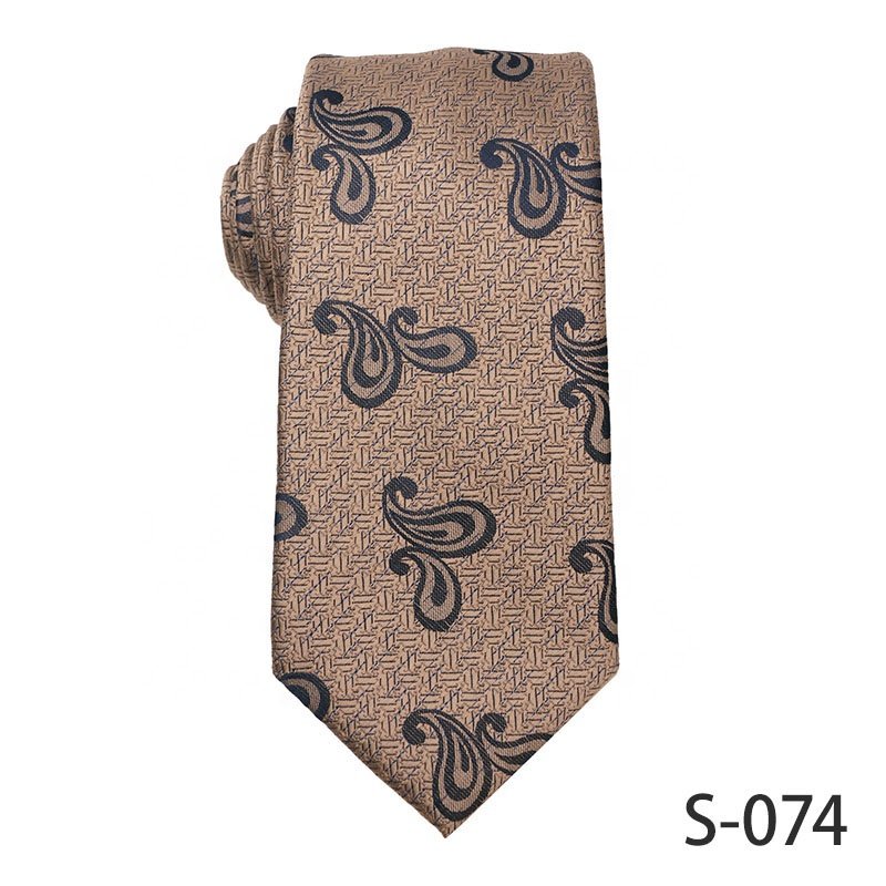 Wholesale Zhejiang Factory 100% Polyester Formal Men's Luxury Ties Custom Khaki Business Floral Ties For Men