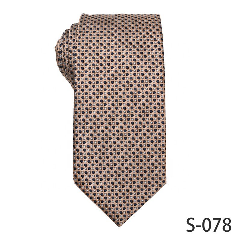 Wholesale Zhejiang Factory 100% Polyester Formal Men's Luxury Ties Custom Khaki Business Floral Ties For Men