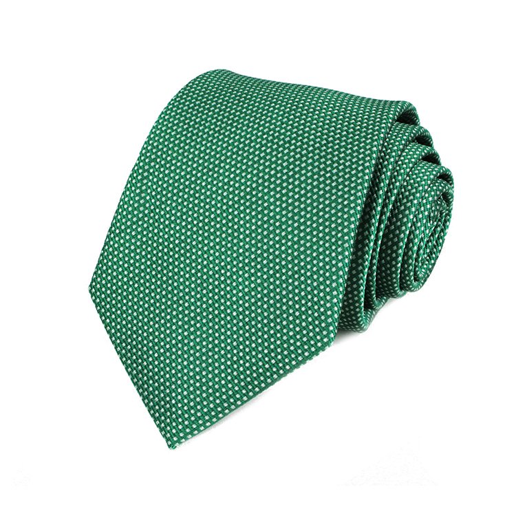 Latest fashion green jacquard silk ties in bulk for men