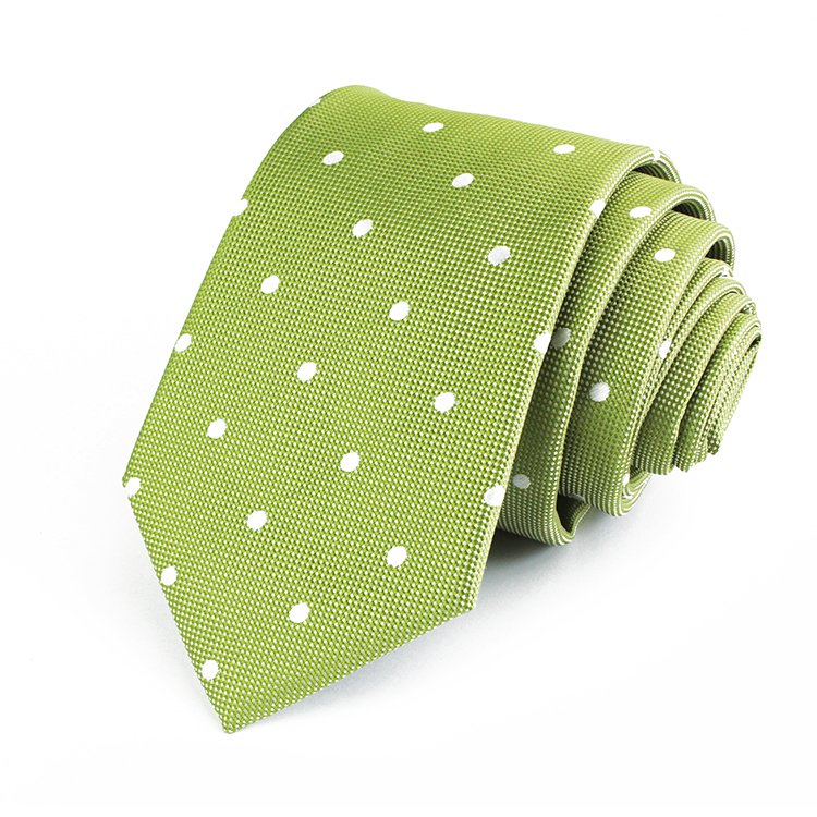 Latest fashion green jacquard silk ties in bulk for men