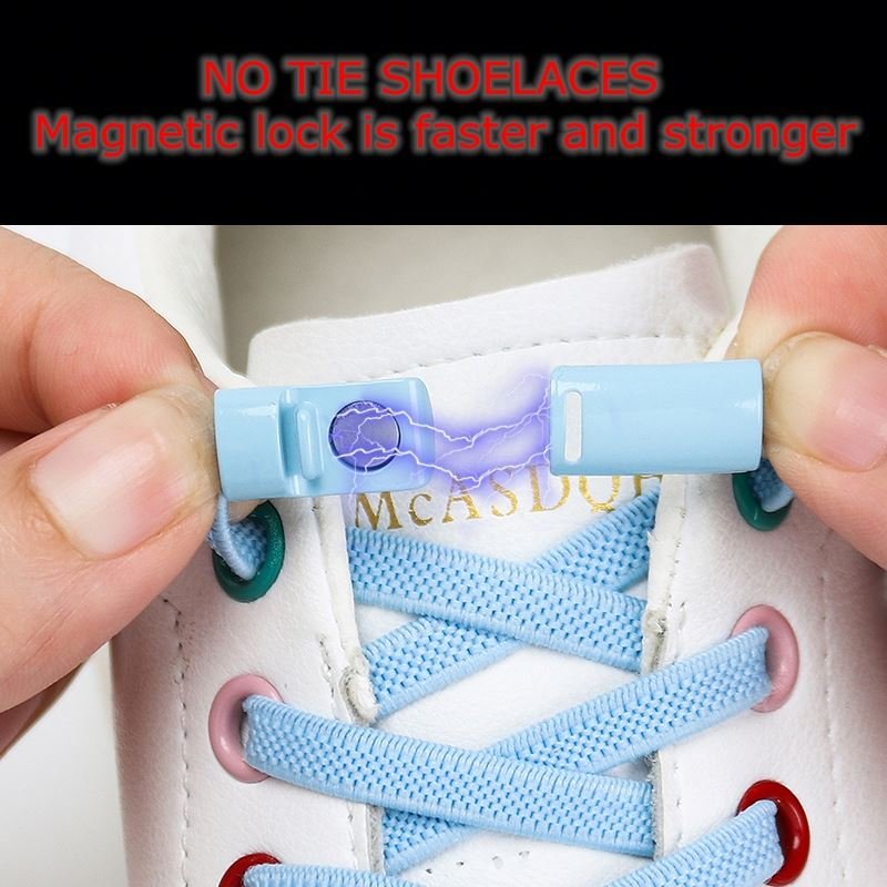 New Sports Shoes Nylon Laces With Magnetic Locks Cheap Wholesale Magnetic Shoelaces