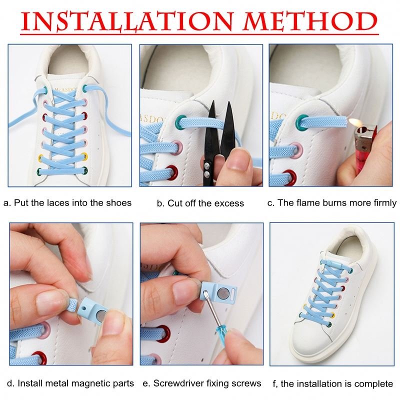 New Sports Shoes Nylon Laces With Magnetic Locks Cheap Wholesale Magnetic Shoelaces
