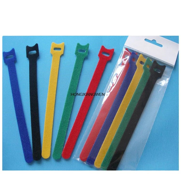 Eco-friendly self-lockig black nylon hook and loop cable ties