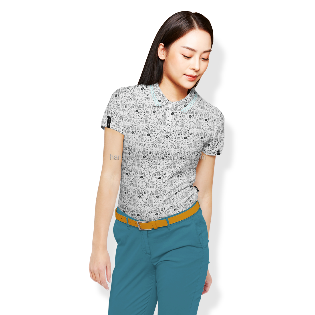 Custom Logo Polo Tshirt Short-Sleeve 4-Way Stretch Golf Shirts Sublimation Printing Summer Collection Made in Vietnam