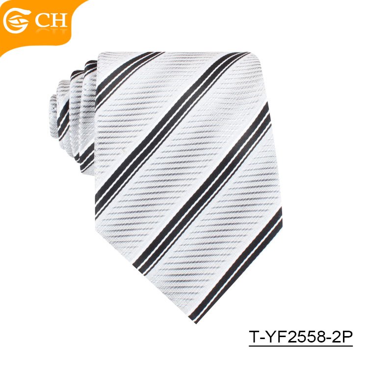 Factory Directly Cheap Jacquard Woven Ties Customize Dots Design Yarn Dyed Neckties Custom Polyester Stripe Business Men Ties