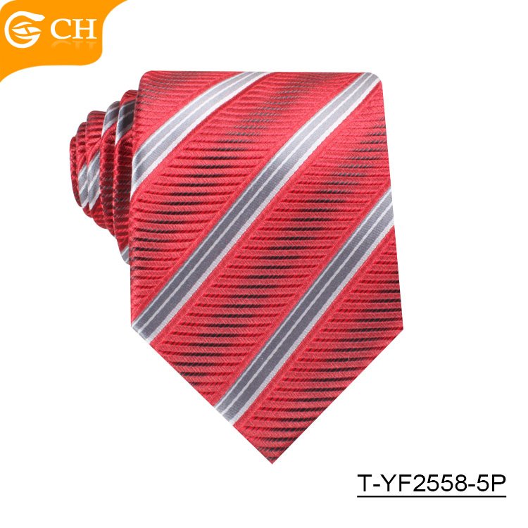 Factory Directly Cheap Jacquard Woven Ties Customize Dots Design Yarn Dyed Neckties Custom Polyester Stripe Business Men Ties