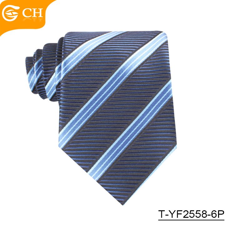 Factory Directly Cheap Jacquard Woven Ties Customize Dots Design Yarn Dyed Neckties Custom Polyester Stripe Business Men Ties
