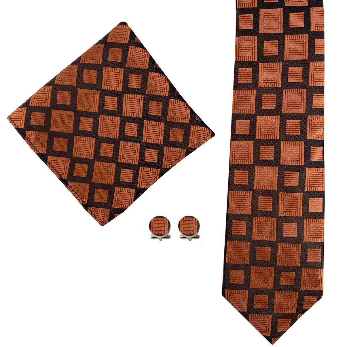 Modern style cravatte per uomo men ties with pocket squares cufflink corbatas para hombres necktie set men tie set