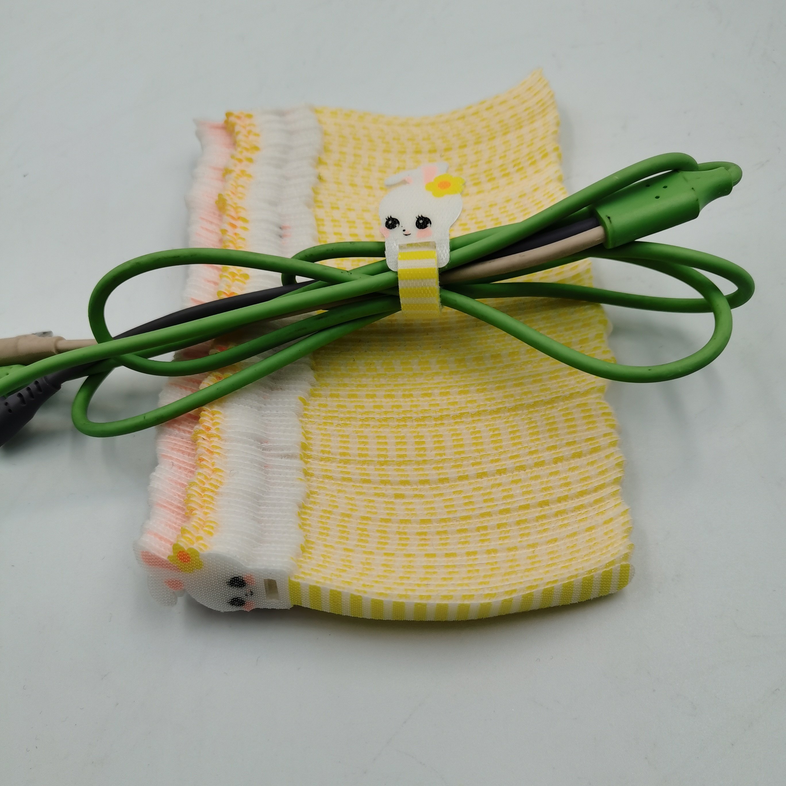 Factory price fastening cable fastener strap hook and loop cable tie holder Printed Logo Self-Locking Hook Loop cable ties