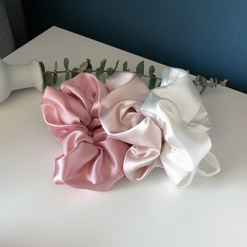 2024 new design fashionable silk hair ties handmade luxury scrunchy 100% mulberry silk scrunchies