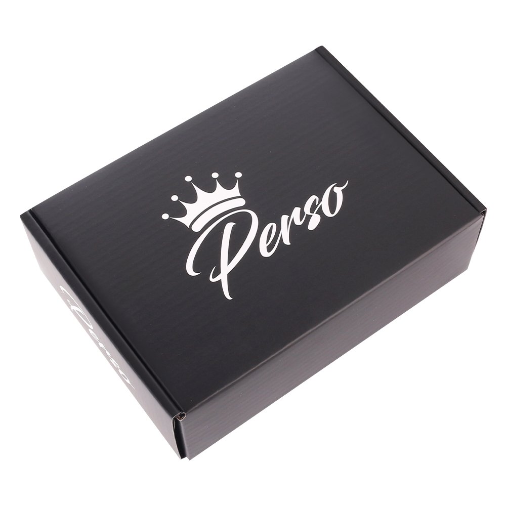 Good Price Folding UV Logo Printing Custom Black Mailer Corrugated Box Packaging