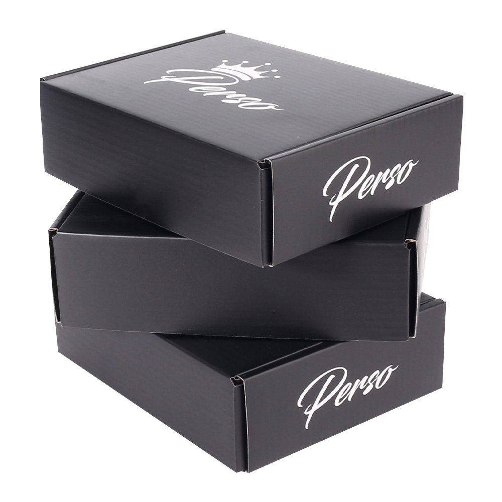 Good Price Folding UV Logo Printing Custom Black Mailer Corrugated Box Packaging