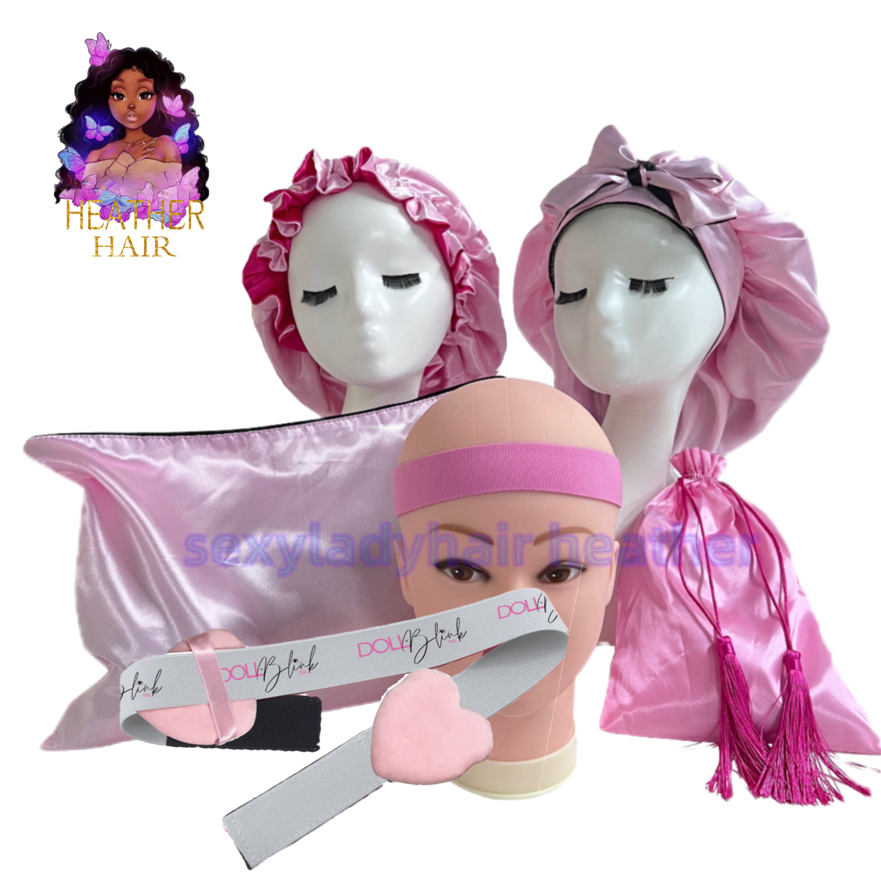 SALE satin silk tie bonnet with long band hair accessories braid bonnets and satin hair wraps bonnets with logo