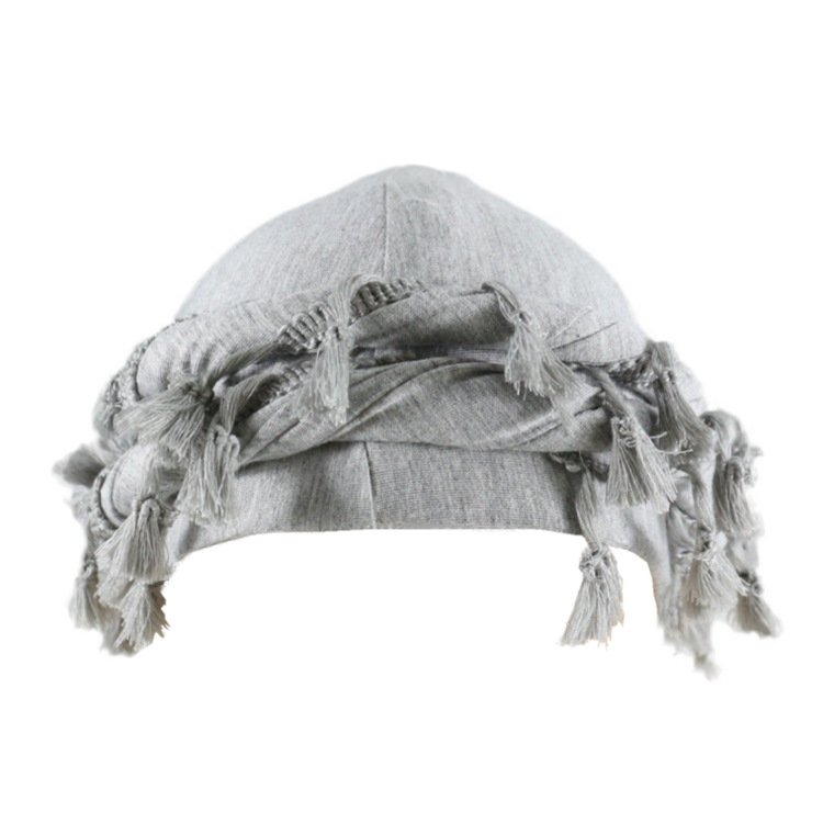 Wholesale Fashion Turban Durag With Tassels Elastic Silk Designer Bonnets Double Layer Hair Bonnet for Men