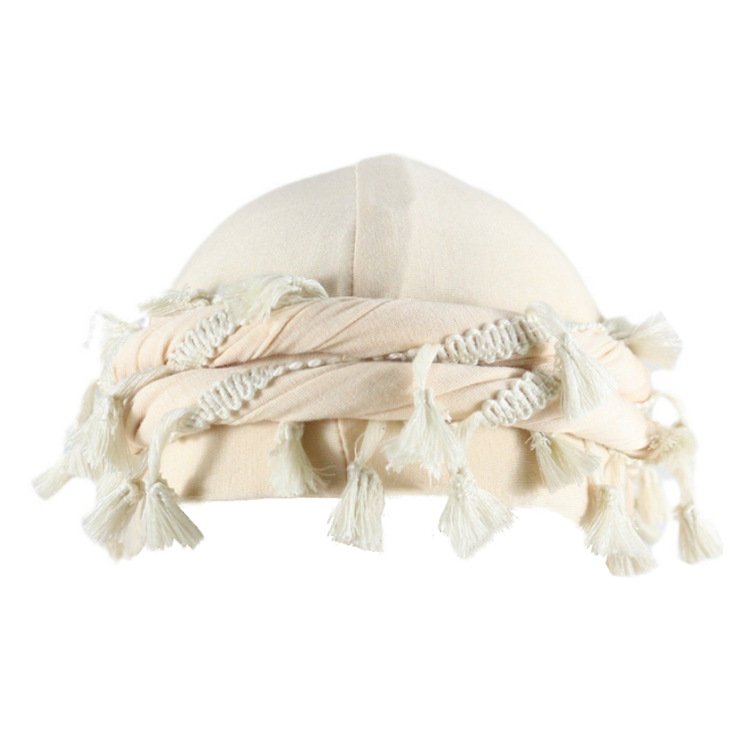 Wholesale Fashion Turban Durag With Tassels Elastic Silk Designer Bonnets Double Layer Hair Bonnet for Men