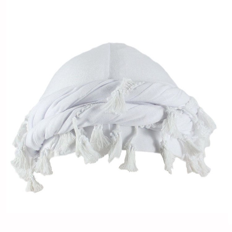 Wholesale Fashion Turban Durag With Tassels Elastic Silk Designer Bonnets Double Layer Hair Bonnet for Men