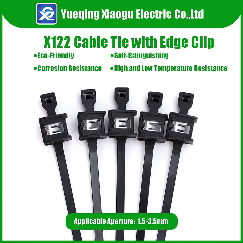 4.6*200mm Plastic Nylon Edge Clip Fixing Cable Zip Ties