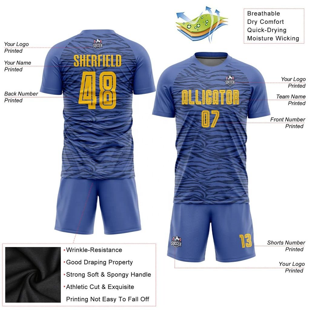 Luson Custom 100% Polyester Best Quality Ensemble De Maillot De Football Wholesale Football Shirt Team Football Soccer Jerseys