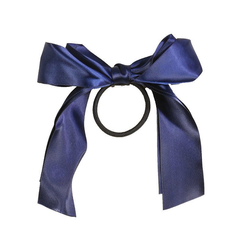 Korean Bow-Knot Elastic Hair Bands Accessories Fashion Hair Band Long Ribbon Bow Ponytail Hair Tie Scrunchies Women Girls