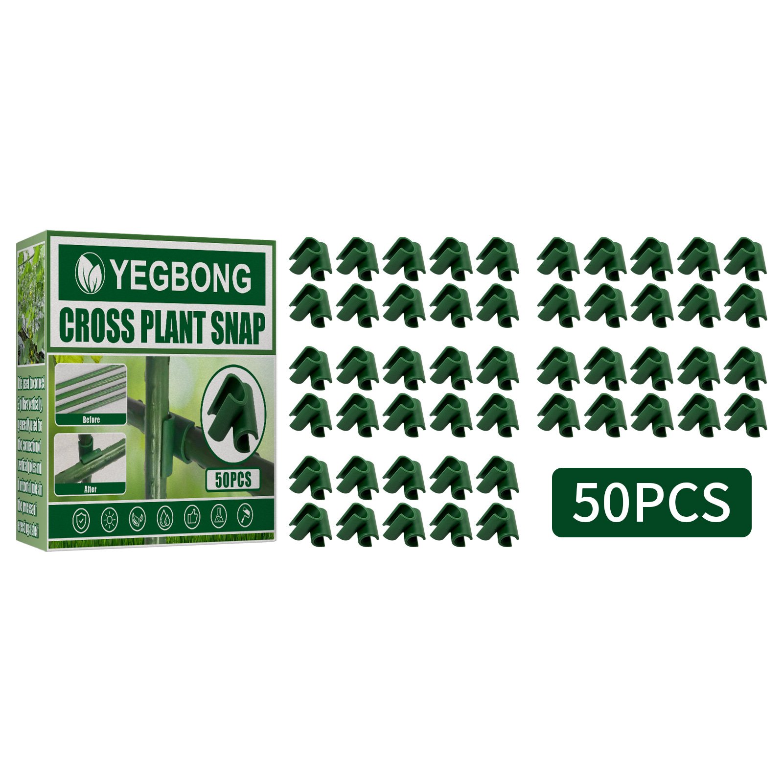 Yegbong Plant Support Clip Gardening Fixed Tomato Climbing Vine Tie Tendril Branch Clip for Easy Gardening