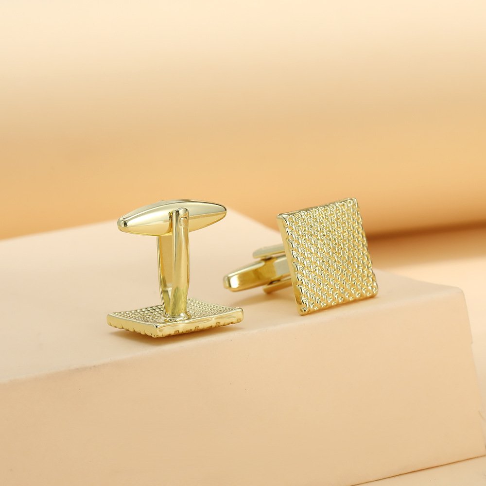 Manufacturers Direct Sales Square Pattern Cufflinks Men's Business Fashion Alloy High-Grade Shirt Buckle Accessories