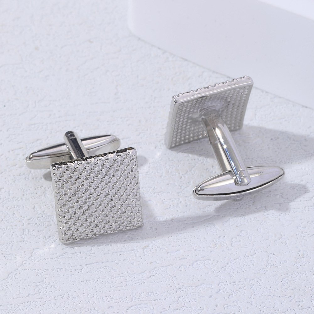 Manufacturers Direct Sales Square Pattern Cufflinks Men's Business Fashion Alloy High-Grade Shirt Buckle Accessories