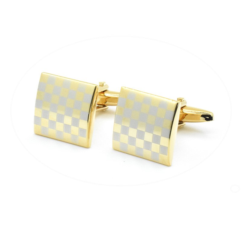 Wholesale Custom Men's Suit Shirt Fashion Accessory Gold Mosaic Mosaic Tie Bar Wedding Tuxedo Trendy Jewelry Tie Pin & Tie Clips