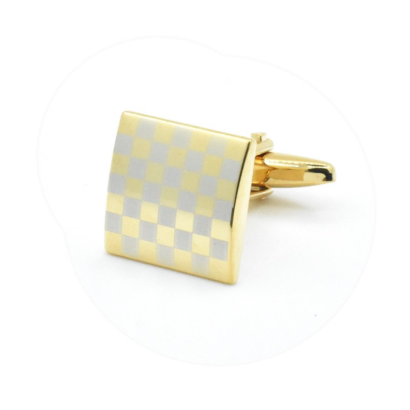 Wholesale Custom Men's Suit Shirt Fashion Accessory Gold Mosaic Mosaic Tie Bar Wedding Tuxedo Trendy Jewelry Tie Pin & Tie Clips