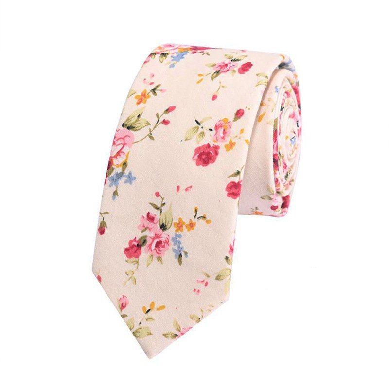 Manufacturers spot wholesale new printed cotton tie men's cotton floral business leisure printed hand tie