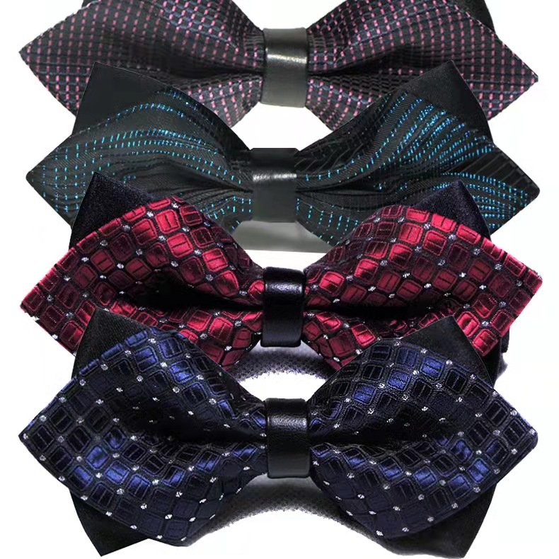 Custom Boy and Pet Cat Dog Collar Bowtie Various Design Wooden Feather Velvet Self Tie Bow Tie Set For Men With Packaging Box