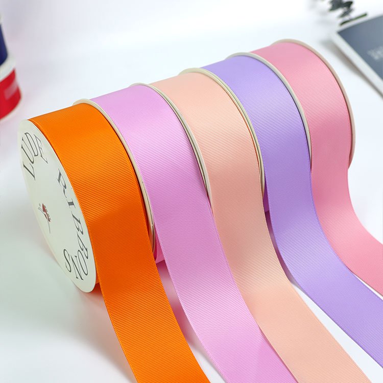 Grosgrain Ribbon Gross Grain Wholesale Custom 3-100mm Solid Color 100% Polyester 1.5 Inch 38mm RIBBONS Double Face Level 4