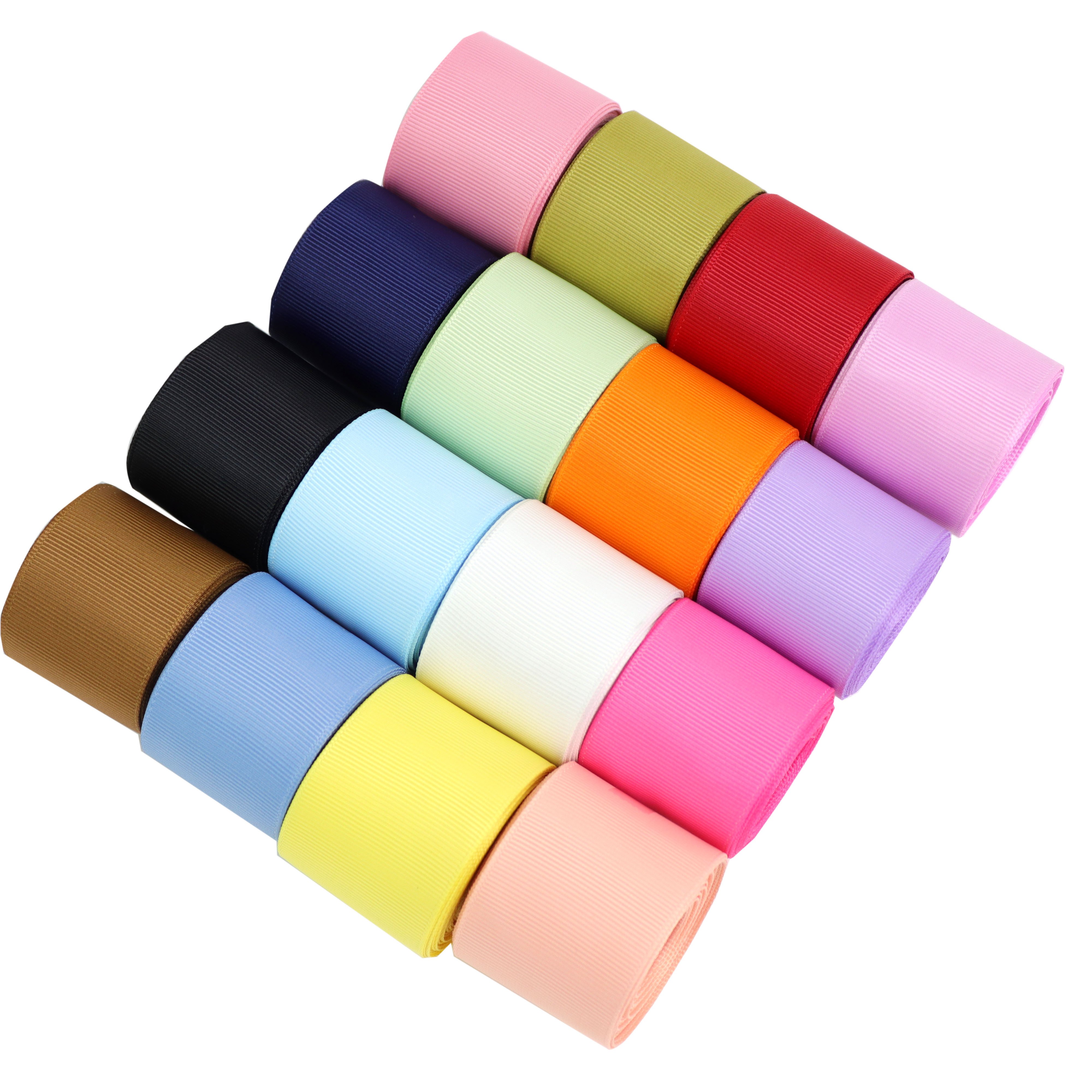 Grosgrain Ribbon Gross Grain Wholesale Custom 3-100mm Solid Color 100% Polyester 1.5 Inch 38mm RIBBONS Double Face Level 4