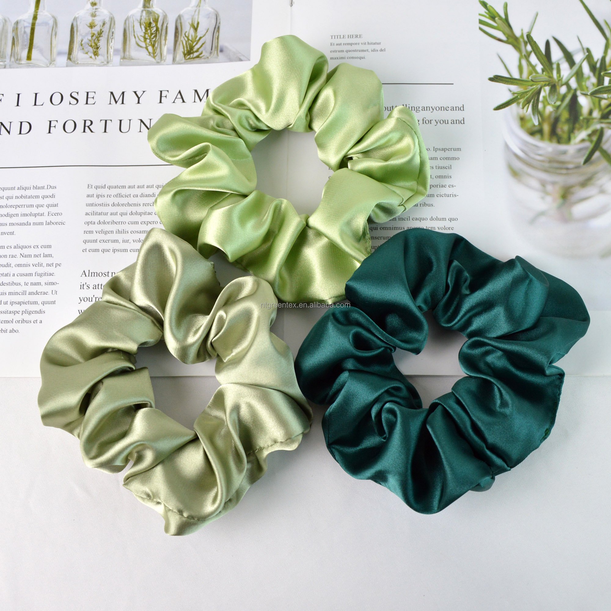 Women Scrunchy High Quality Elastic Hair Ties Headband Scrunchies Luxury Silk 5CM Women Girl Scrunchie