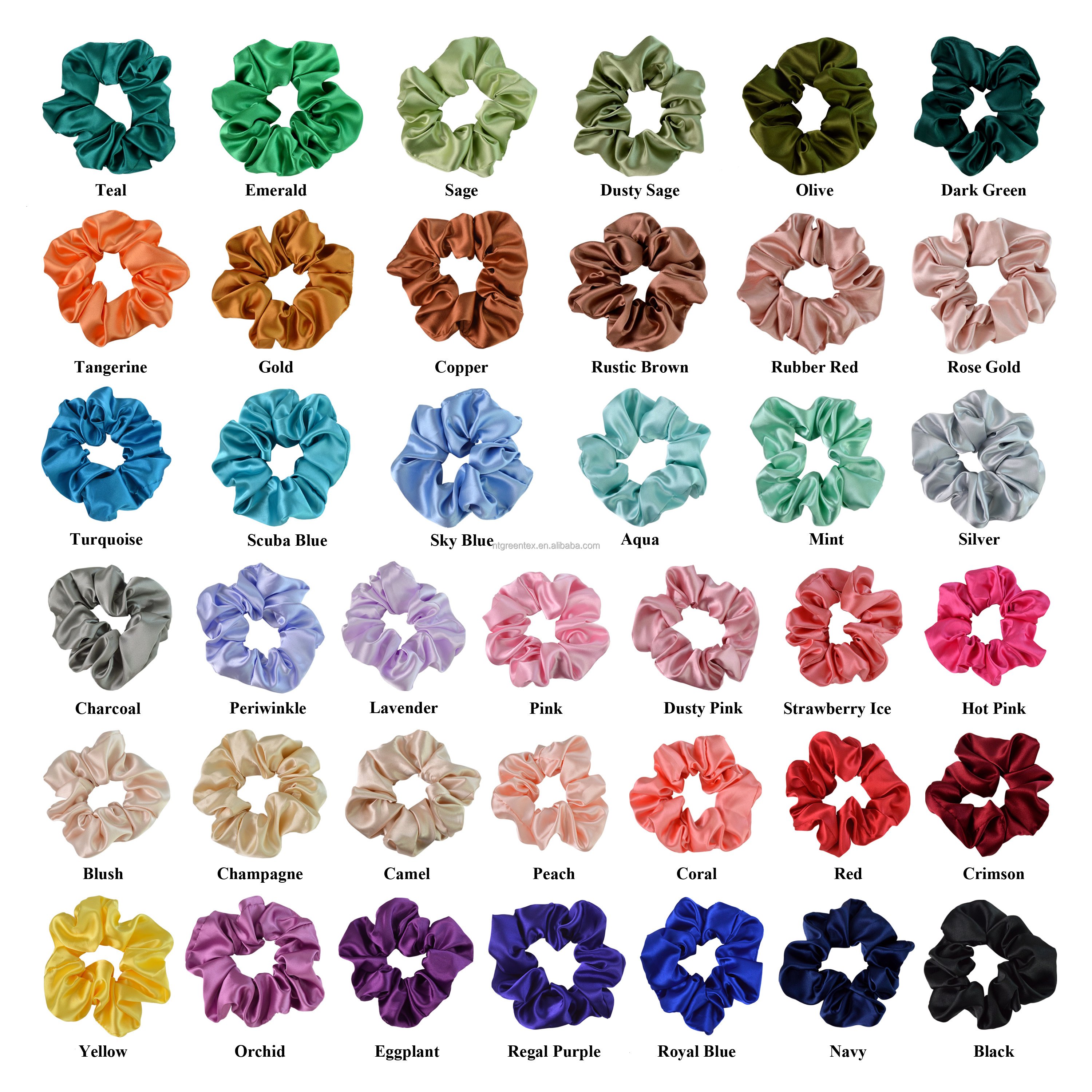 Women Scrunchy High Quality Elastic Hair Ties Headband Scrunchies Luxury Silk 5CM Women Girl Scrunchie