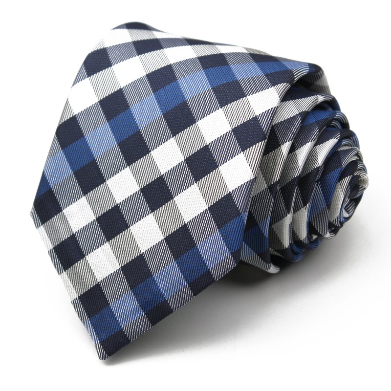 Handmade Custom Solid Color Skinny Ties Woven Checked Necktie Corbatas Neck Tie for Man