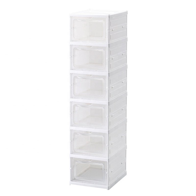 9 Tier Stackable Plastic Shoe Shelf Cabinet Organizer Storage Bin with Clear Door No Assembly Required shoe rack cabinet