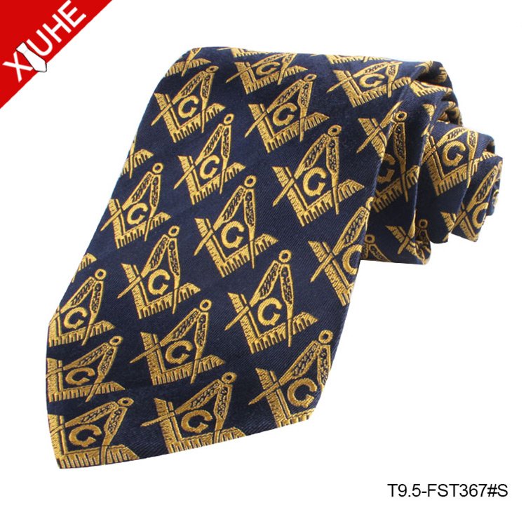 Wholesale Custom Latest Fashion Mens Silk Masonic Crown Items Ties