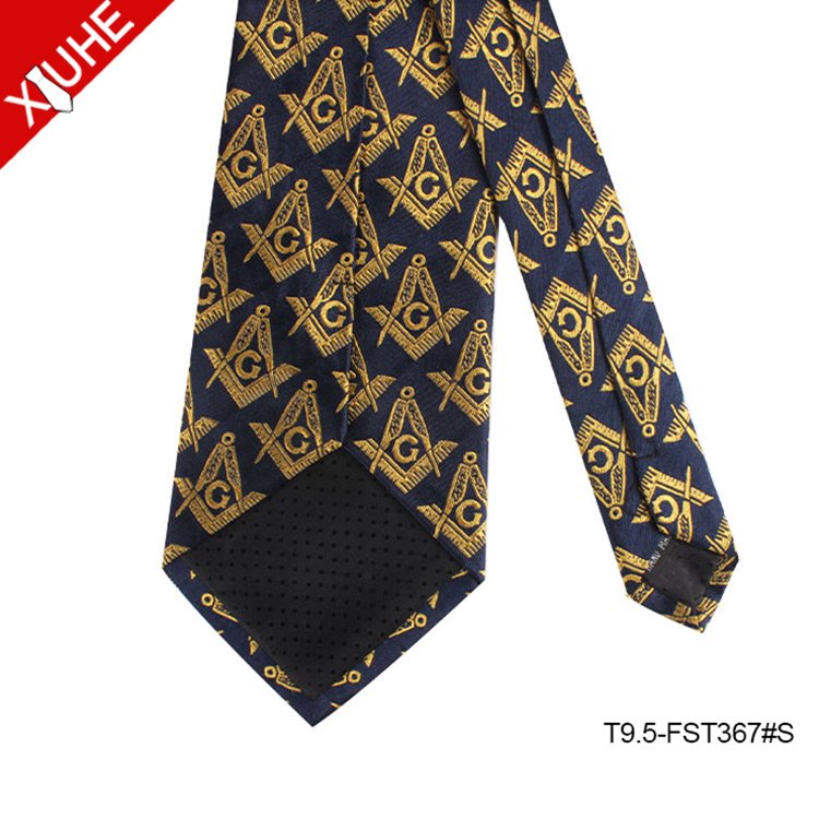 Wholesale Custom Latest Fashion Mens Silk Masonic Crown Items Ties